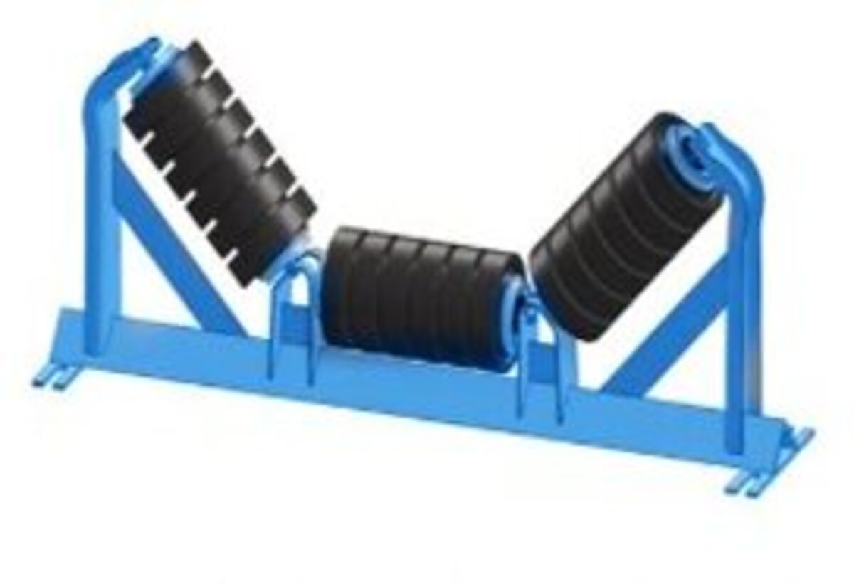 Impact idler set with rubber rings